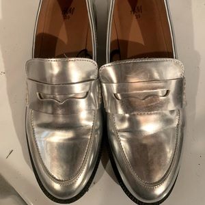 Silver loafers